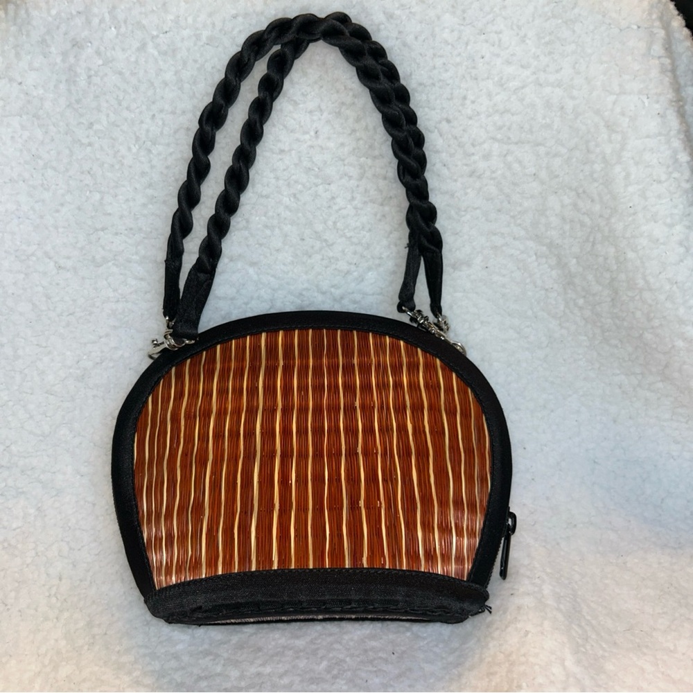 Baskets Of Cambodia Small Purse Woven Seagrass Handmade Coin Pouch Zipper Pocket